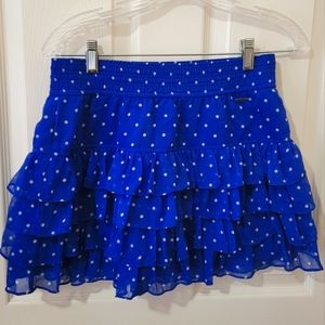 Hollister - Blue Polka-dot Ruffle Skirt - Medium